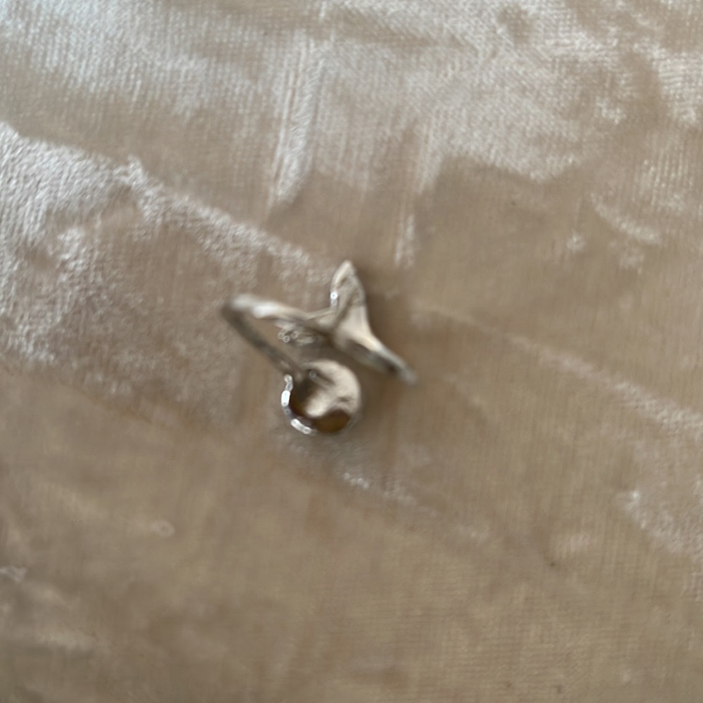 Silvertone gem ring - Picture 4 of 5